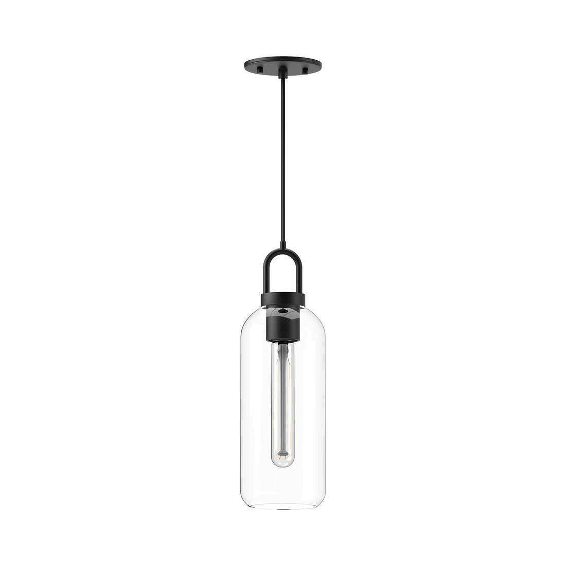 Alora Canada - PD401505MBCL - One Light Pendant - Soji - Clear Glass/Matte Black