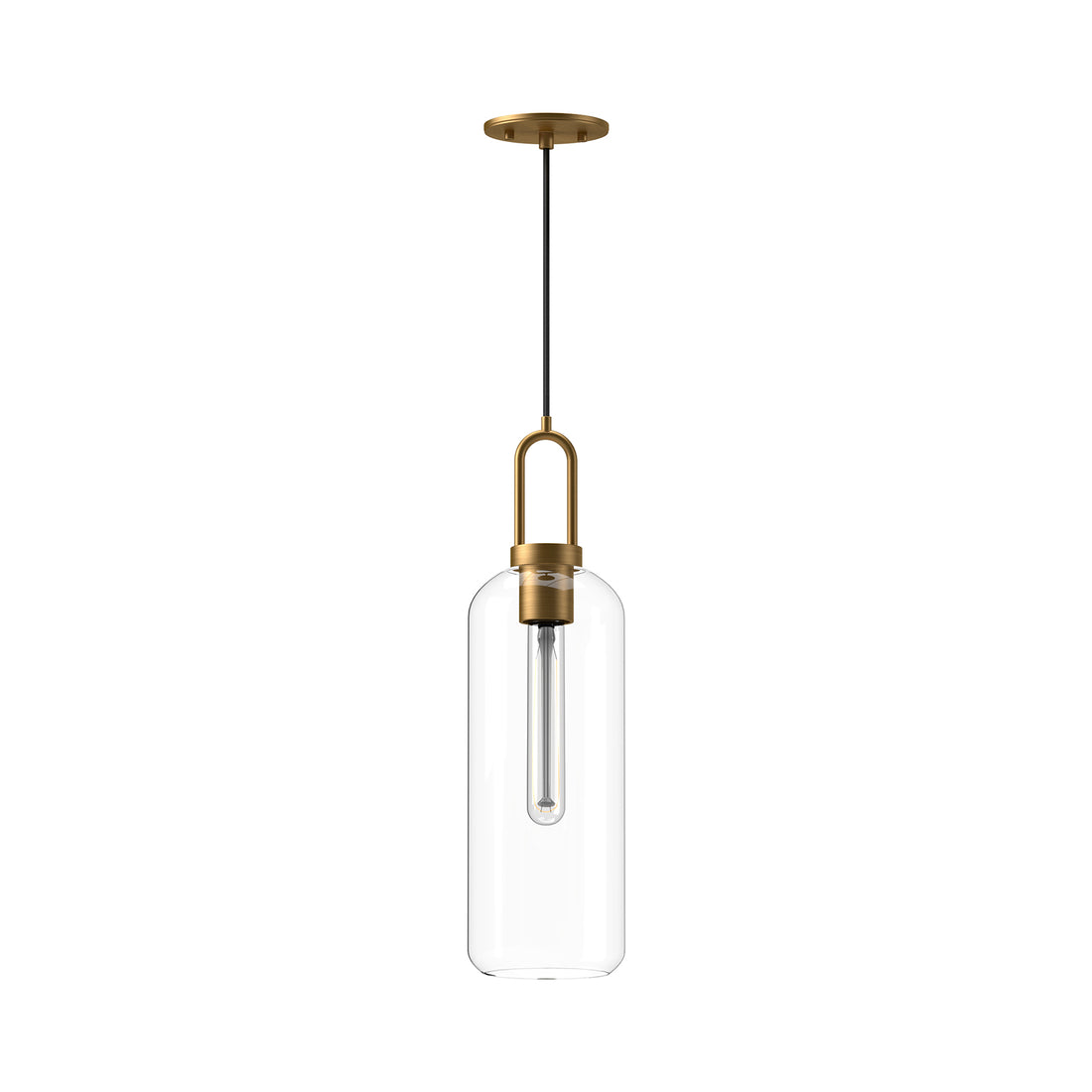 Alora Canada - PD401606AGCL - One Light Pendant - Soji - Aged Gold/Clear Glass