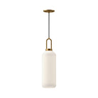 Alora Canada - PD401606AGOP - One Light Pendant - Soji - Aged Gold/Opal Matte Glass