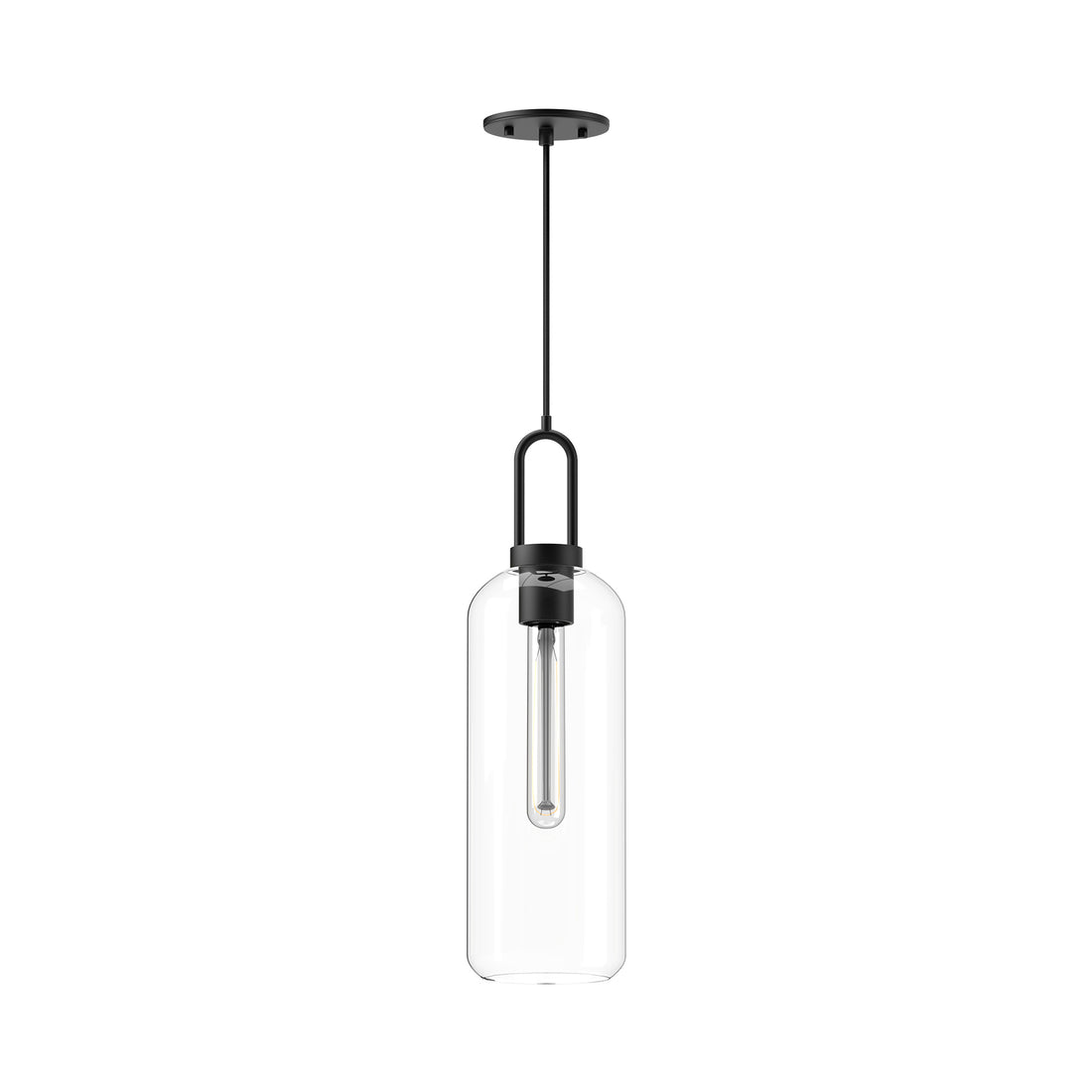 Alora Canada - PD401606MBCL - One Light Pendant - Soji - Clear Glass/Matte Black