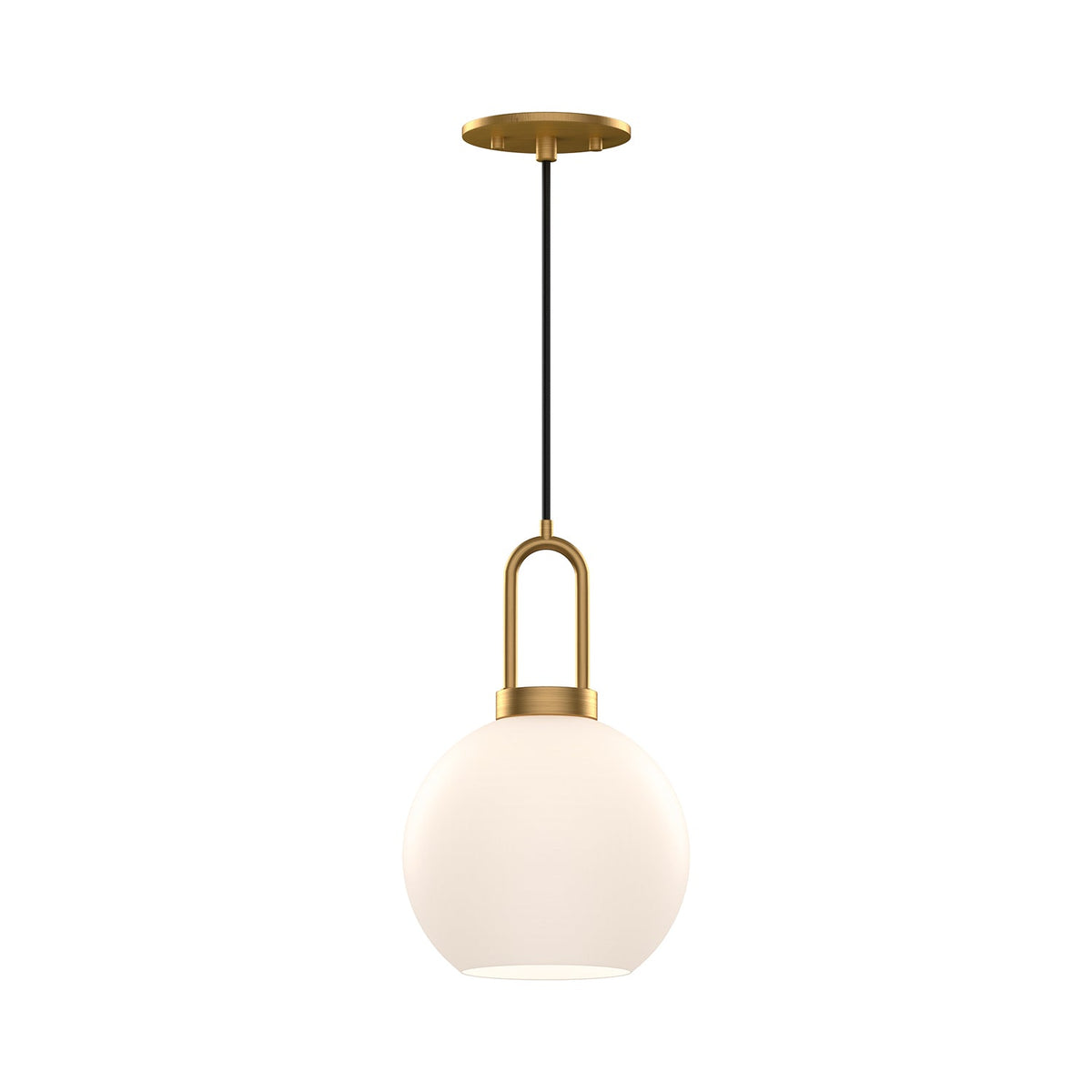 Alora Canada - PD601608AGOP - One Light Pendant - Soji - Aged Gold/Opal Matte Glass