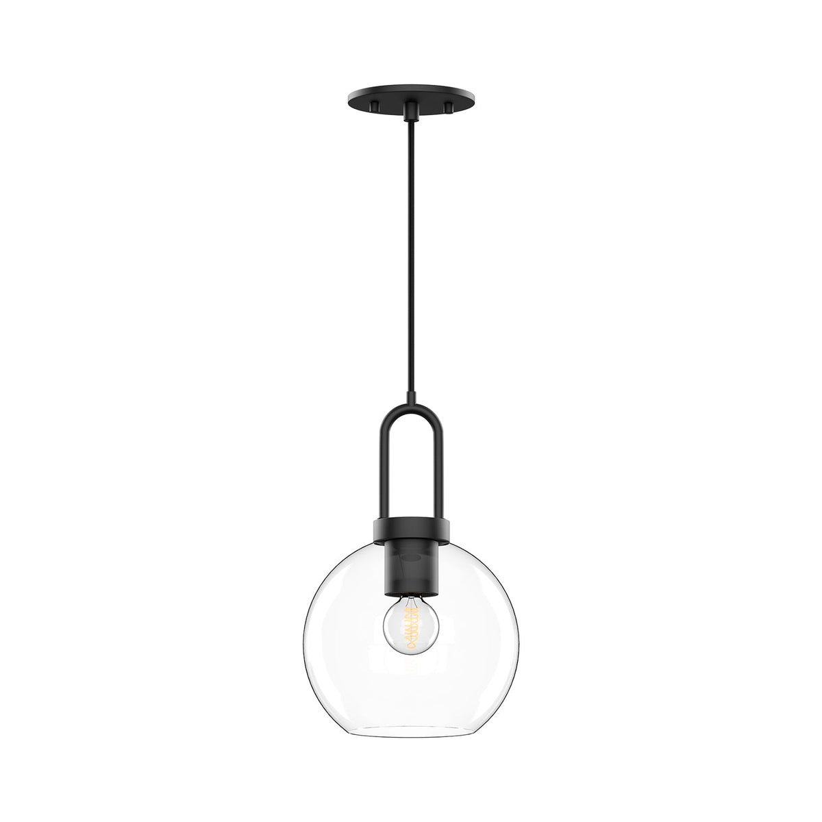 Alora Canada - PD601608MBCL - One Light Pendant - Soji - Clear Glass/Matte Black