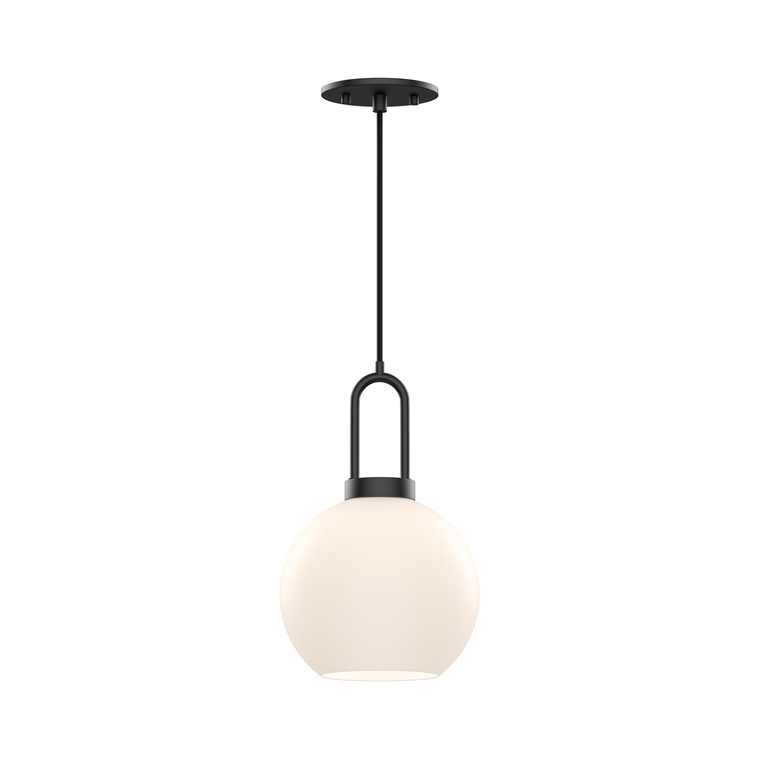 Alora Canada - PD601608MBOP - One Light Pendant - Soji - Matte Black/Opal Matte Glass
