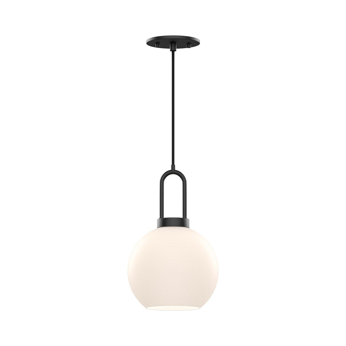 Alora Canada - PD601608MBOP - One Light Pendant - Soji - Matte Black/Opal Matte Glass