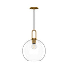 Alora Canada - PD601710AGCL - One Light Pendant - Soji - Aged Gold/Clear Glass