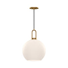 Alora Canada - PD601710MBOP - One Light Pendant - Soji - Matte Black/Opal Matte Glass