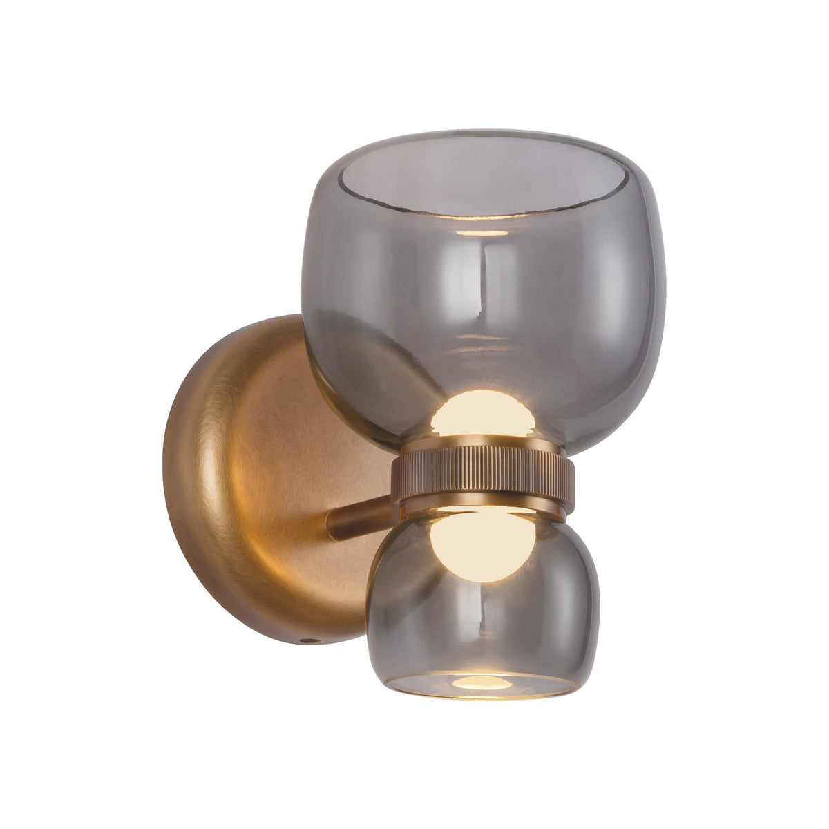 Alora Canada - WV310205VBSM - Meuble-lavabo à DEL - Sutton - Laiton vieilli/Verre fumé