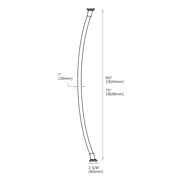 Tringle de douche Florence - Ronde et courbée