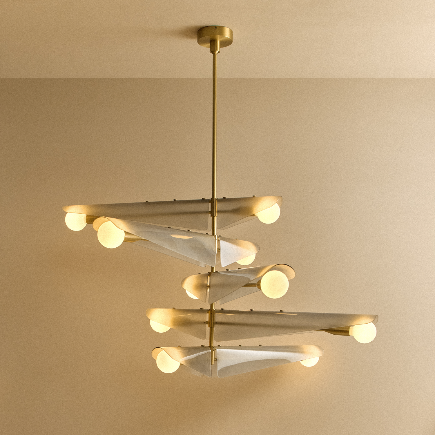 Tala Sycamore Chandelier 5 Tiers in Dawn Grey