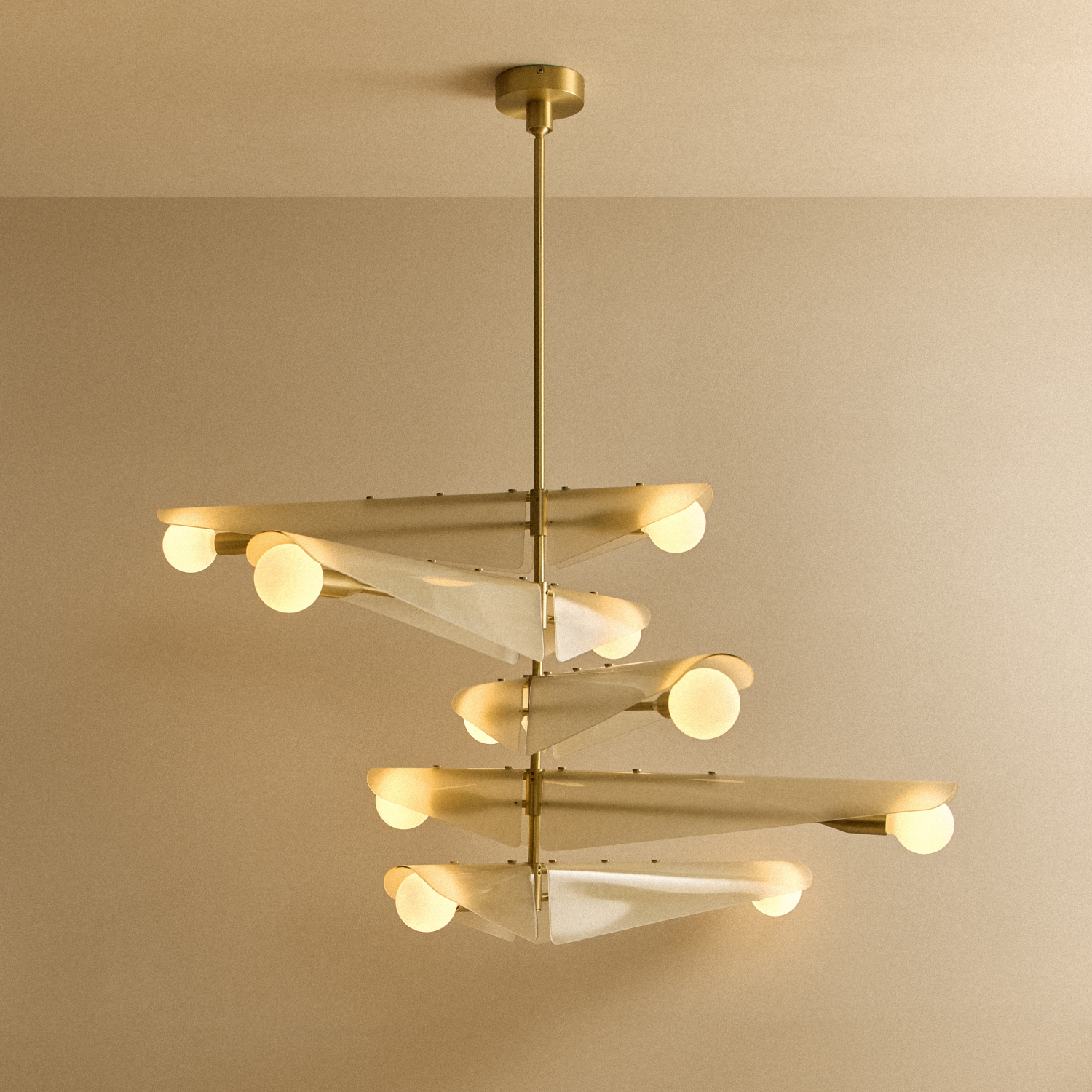 Tala Sycamore Chandelier 5 Tiers in Dusk Pink
