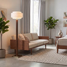 Lampadaire Nova of California 2011833WH Tambo Coronado en noyer foncé