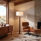 Nova of California 2012834WH Tambo Scallop Floor Lamp in Natural Ash