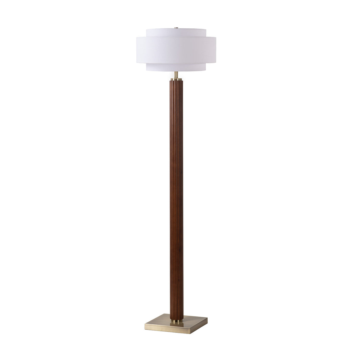 Lampadaire Nova of California 2011833WH Tambo Coronado en noyer foncé