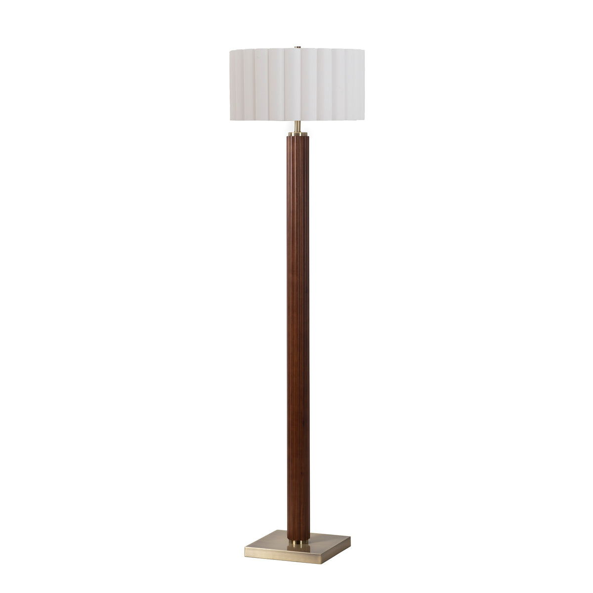 Nova of California 2012834WH Tambo Scallop Floor Lamp in Natural Ash