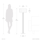 Nova of California 2012834WH Tambo Scallop Floor Lamp in Natural Ash