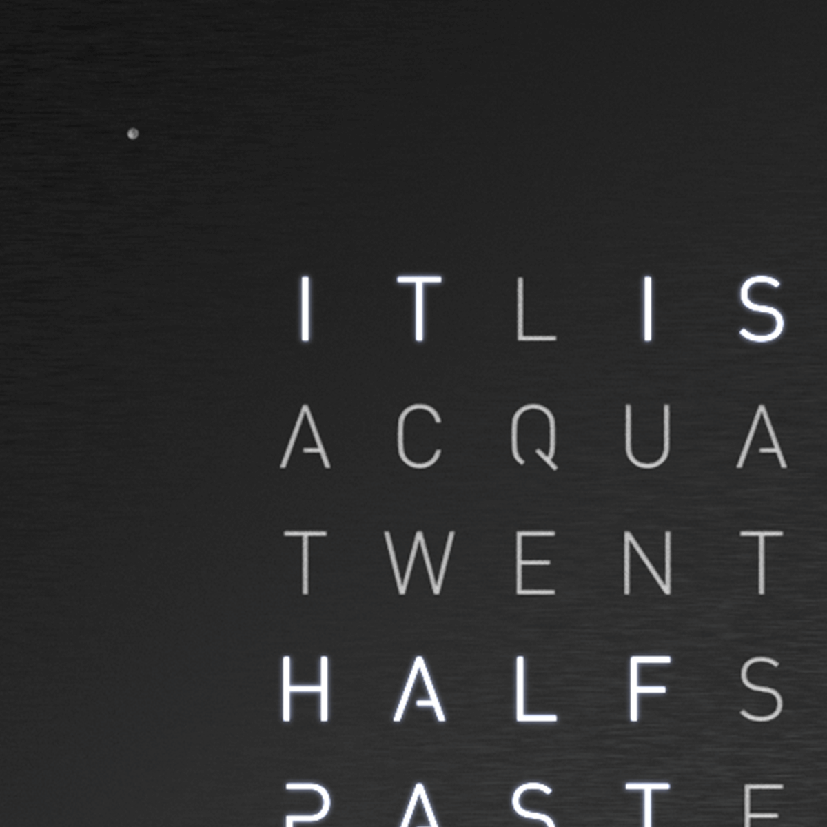 QLOCKTWO T4BLSSBL QLOCKTWO EARTH 13.5 Noir profond