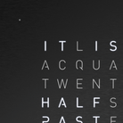 QLOCKTWO T4BLSSBL QLOCKTWO EARTH 13.5 Noir profond