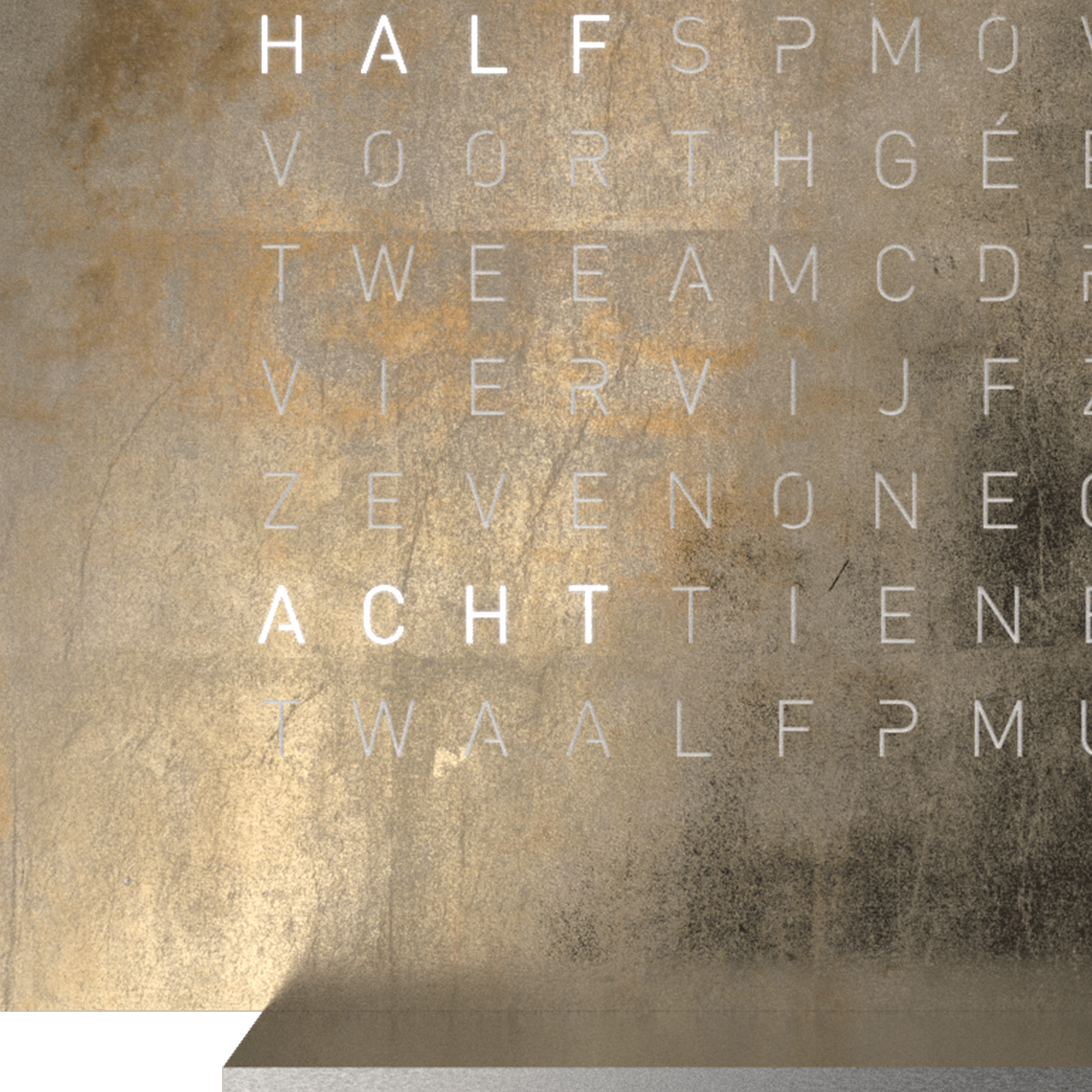QLOCKTWO T4SSG QLOCKTWO EARTH 13.5 Édition Créateur Argent et Or