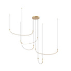 Kuzco Lighting MP89570-BG Talis 5-Bar LED Multi Pendant in Brushed Gold