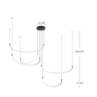 Kuzco Lighting MP89590-BG Talis 5-Bar LED Multi Pendant in Brushed Gold
