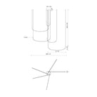 Kuzco Lighting MP89590-BG Talis 5-Bar LED Multi Pendant in Brushed Gold