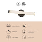 Applique murale et de salle de bain Tectra WS18-044A de Kuzco Lighting