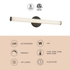 Applique murale et de salle de bain Tectra WS24-044A de Kuzco Lighting