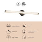Applique murale et de salle de bain Tectra WS30-044A de Kuzco Lighting