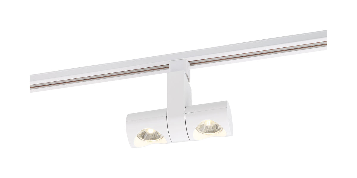 Satco TH483 LED Dual Pipe Track Head in White
