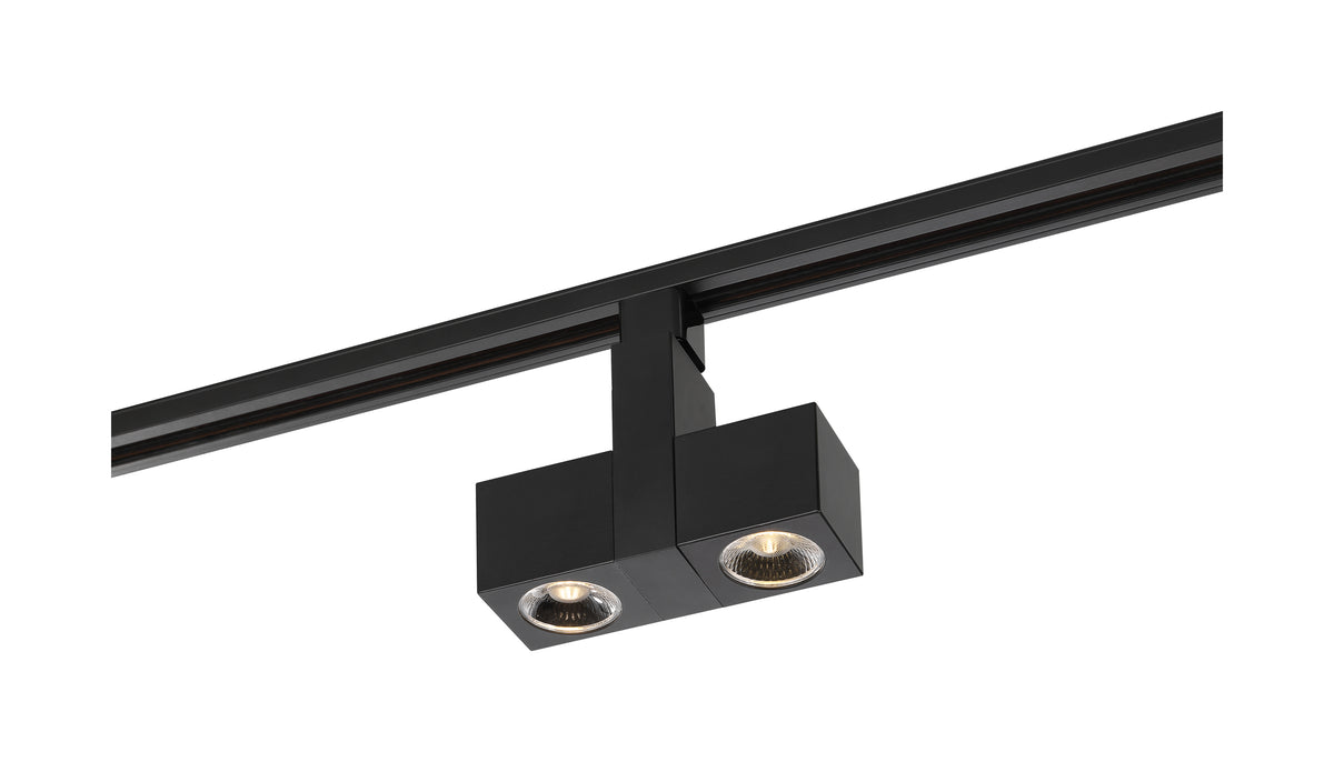 Satco TH485 LED Dual Square Track Head in Black