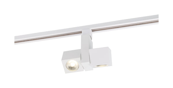 Tête de rail carrée double LED