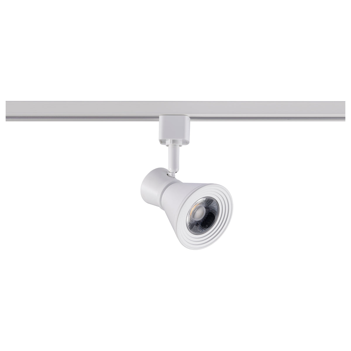 Projecteur sur rail Satco TH632 LED à fixation rapide, blanc mat