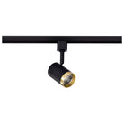 Satco TH637 LED Small Cylinder Track Head in Matte Black / Brushed Brass