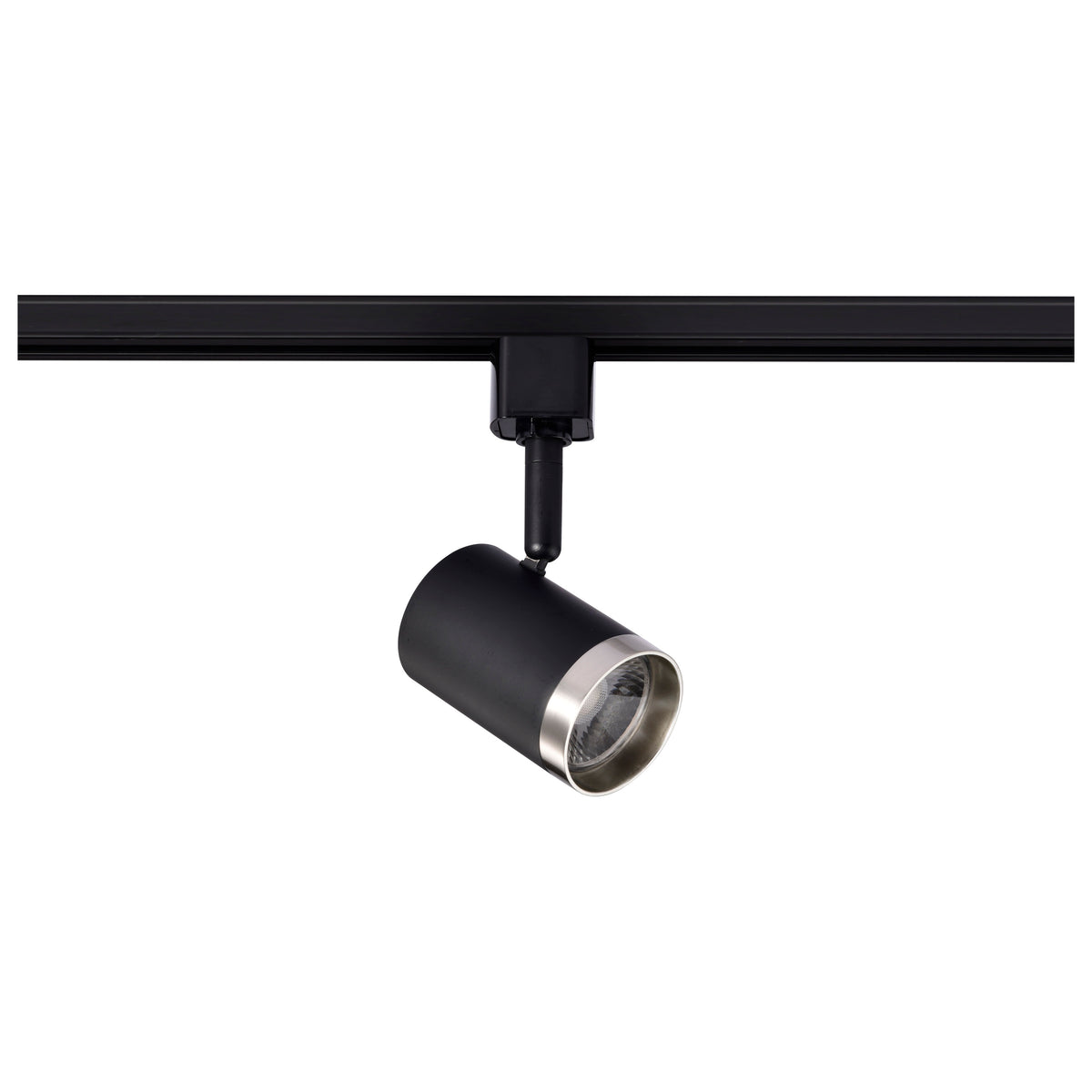Satco TH638 LED Small Cylinder Track Head in Matte Black / Brushed Nickel