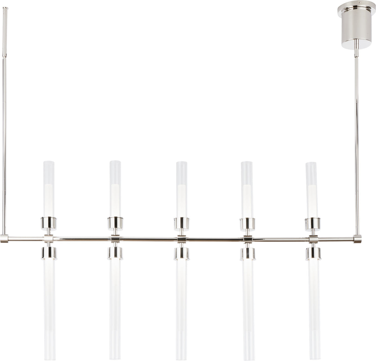 Visual Comfort Modern Collection 700LSLNG48N-LED930-277 Linger LED Linear Suspension in Polished Nickel