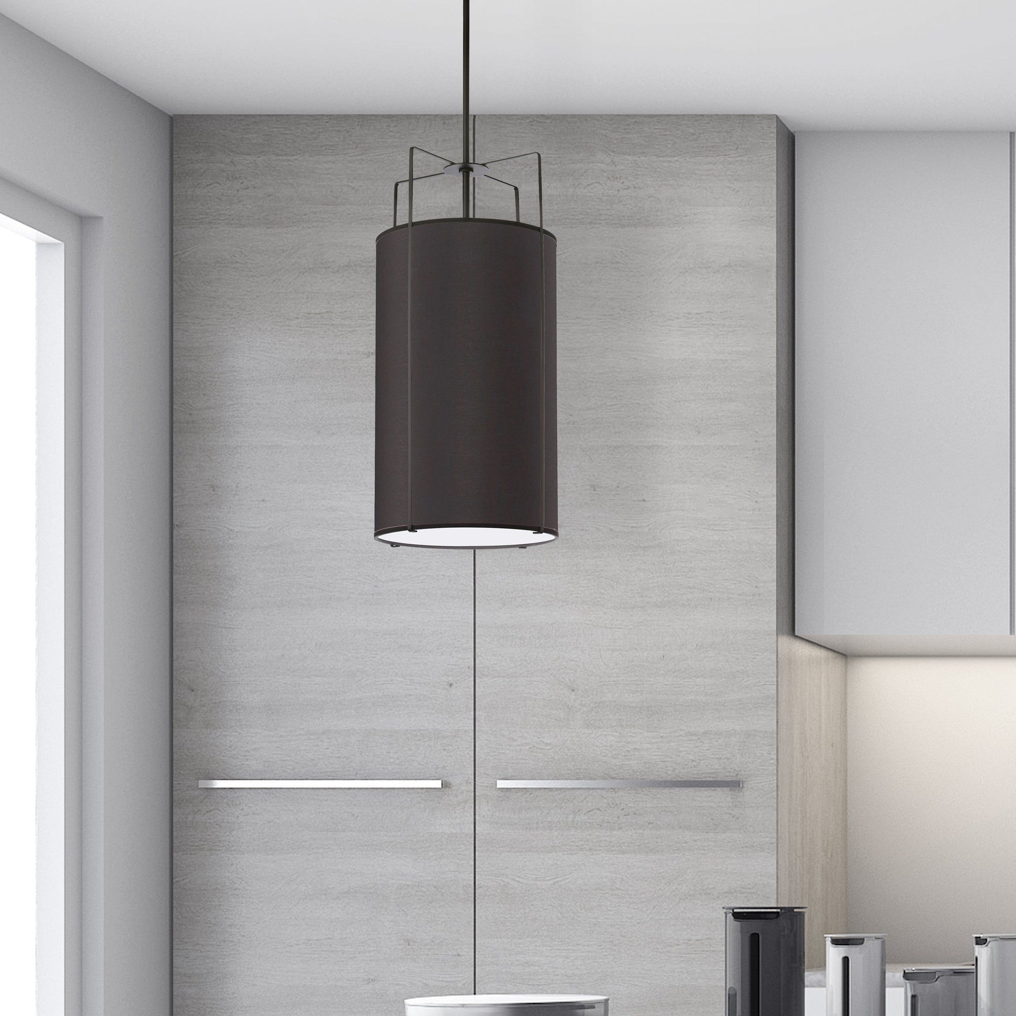Dainolite - Trapezoid-Narrow-Pendant - TRA-124P-BK | Montreal Lighting & Hardware