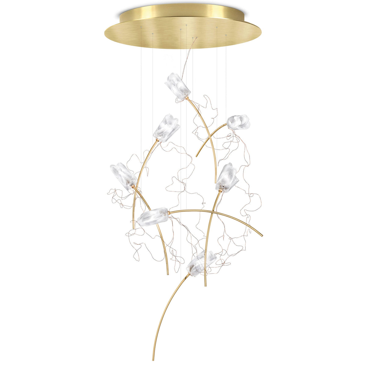 Suspension ronde Tulip 7 lumières Slamp TULSM00PRS03CLDRNCUS en Prisma
