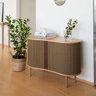 Umage Audacious Cabinet in oak with Sugar Brown doors, styled in a room