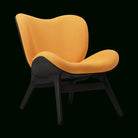 Umage 5102C701-06 A Conversation Piece Lounge Chair, Low in Black Oak and Tangerine