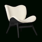 Umage 5102C5501-7 A Conversation Piece Lounge Chair, Low in Black Oak and Teddy White