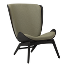 Umage 5103C702-12 The Reader Wing Chair in Black Oak with Morning Meadows