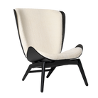 Umage 5103C5502-7 The Reader Wing Chair in Black Oak with Teddy White