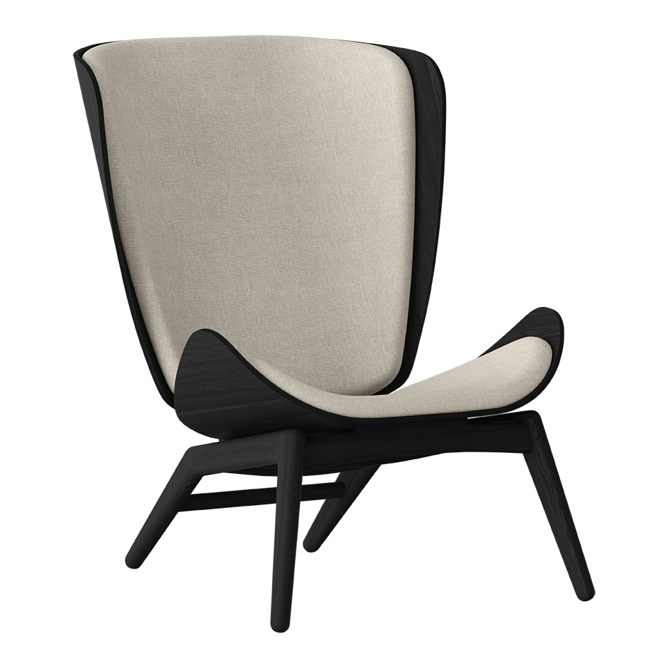 Umage 5103C702-02 The Reader Wing Chair in Black Oak with White Sands