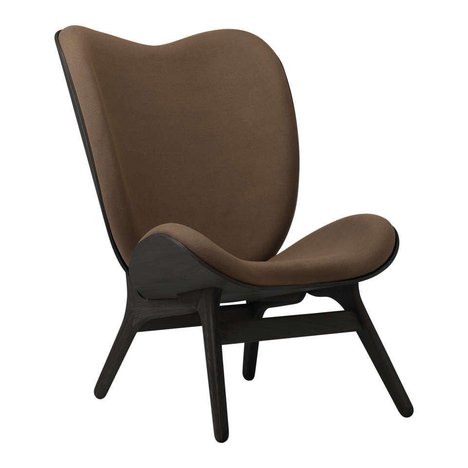 Umage 5104C704-10 A Conversation Piece Lounge Chair Tall in Black Oak with Mocca