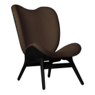 Umage 5104C5577-7 A Conversation Piece Lounge Chair Tall in Black Oak with Teddy Brown