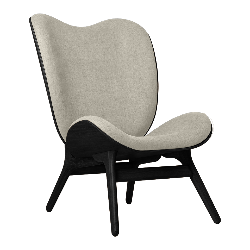 Umage 5104C704-02 A Conversation Piece Lounge Chair Tall in Black Oak with White Sands