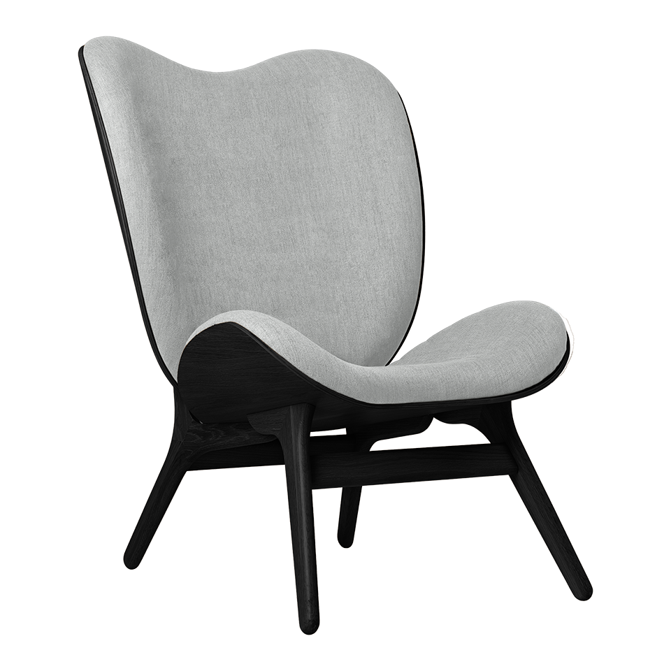 Umage 5104C704-03 A Conversation Piece Lounge Chair Tall in Black Oak with Sterling