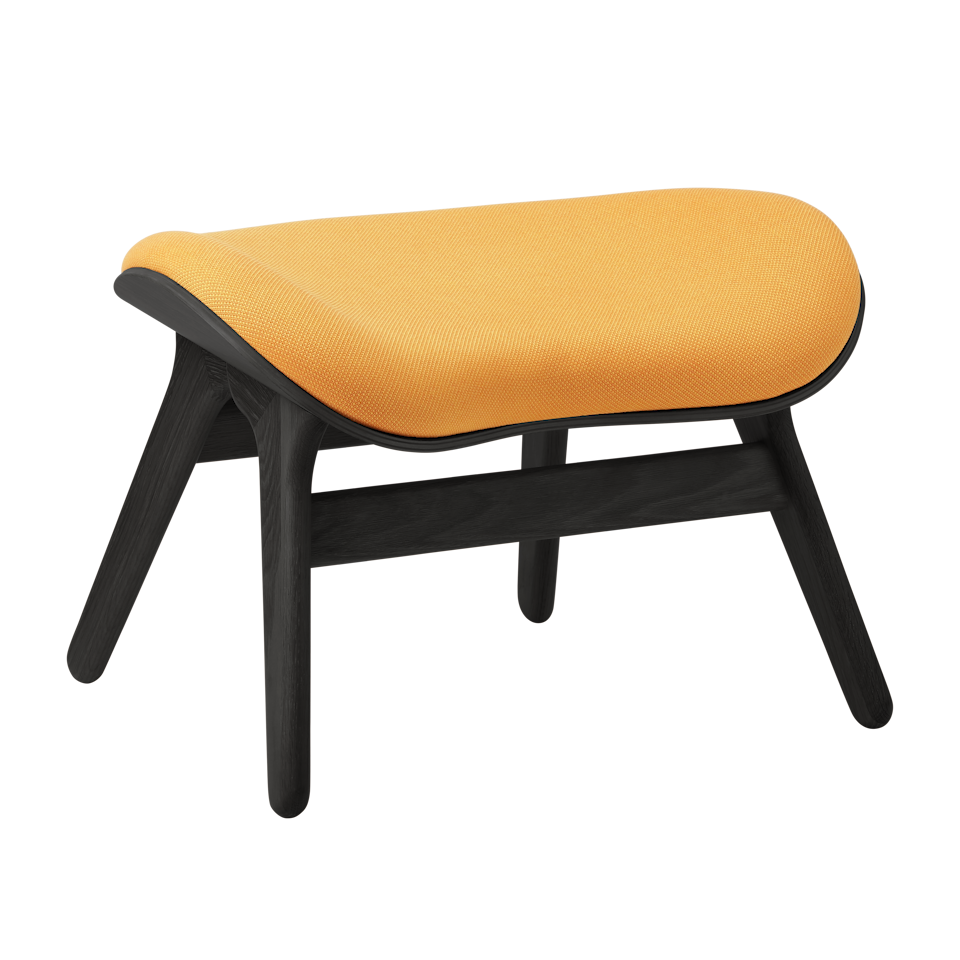 Umage 5105C703-06 A Conversation Piece Ottoman in Black Oak with Tangerine