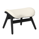 Umage 5105C5573-6 A Conversation Piece Ottoman in Black Oak with Teddy White