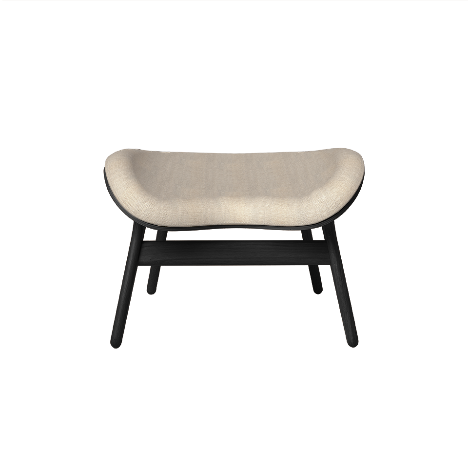 Umage 5105C703-02 A Conversation Piece Ottoman in Black Oak with White Sands